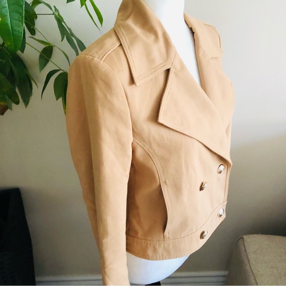 HP ✨ZARA | 100% Cotton Gold button coat/blazer 100% cotton - Picture 7 of 15
